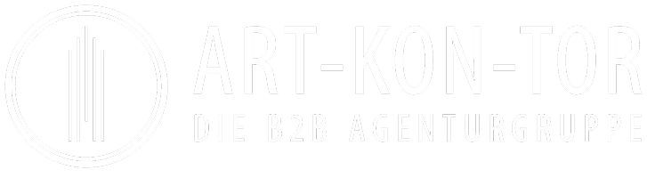 ART-KON-TOR logo with B2B agency tagline.