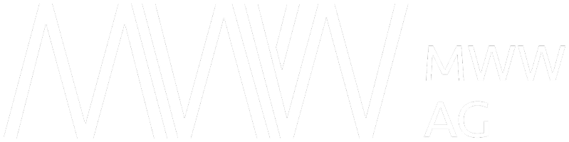 Logo of MWW AG with stylized letters