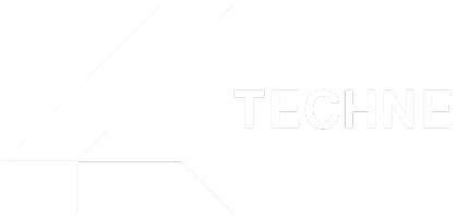 Techne logo with stylized geometric design