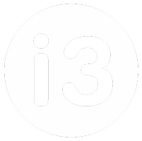 i3 window manager logo in black and white